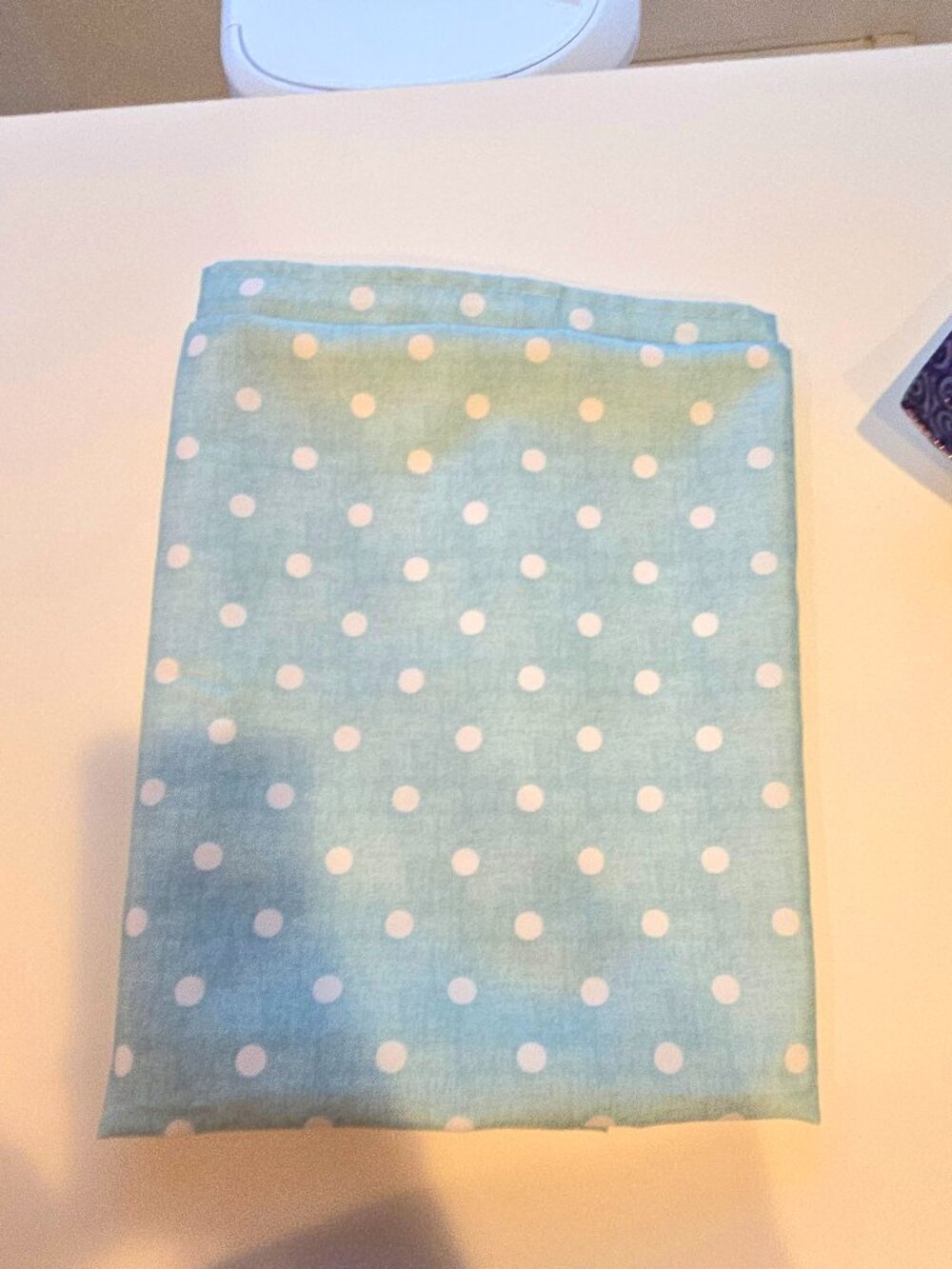 Tabitha Webb Powder Blue and White Polka Dot 60x82 Tablecloth